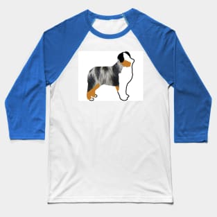 miniature american shepherd blue merle silhouette Baseball T-Shirt